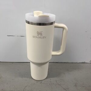 Stanley Quencher H2.0 FlowState Tumbler - 40oz (Cream) No Straw Company Logo New